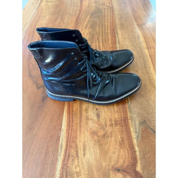 Zara Man Vero Cuoio Patent Leather Ankle Boots Size 41 8US main image 5